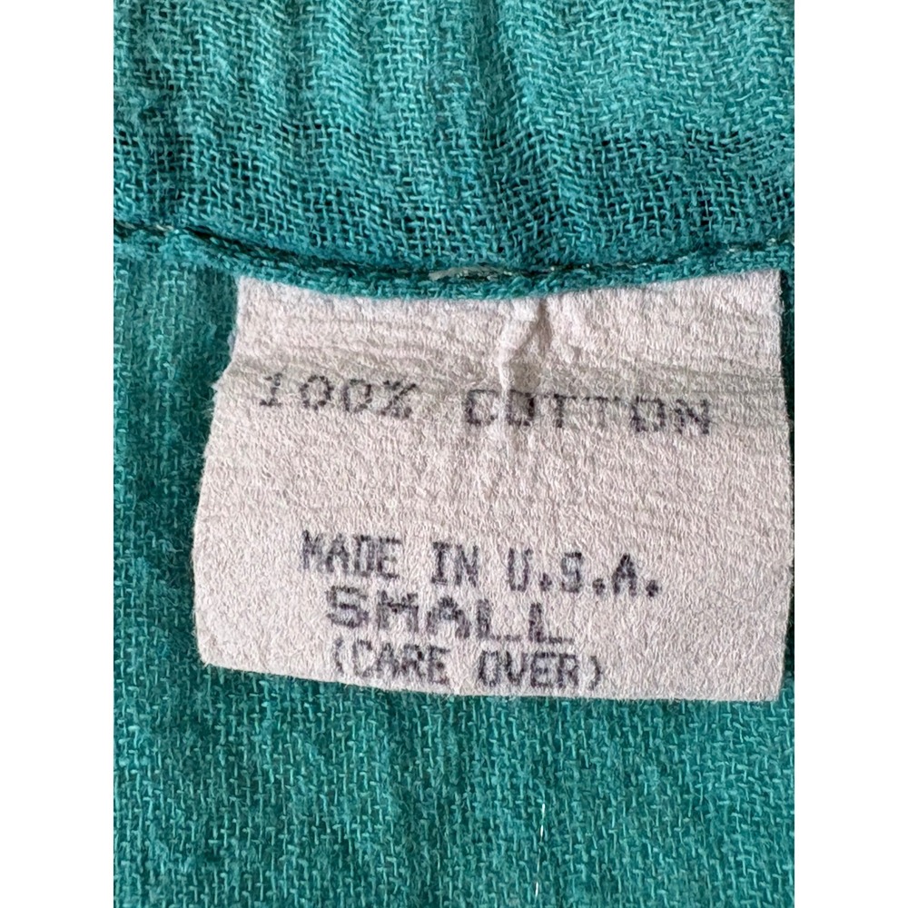 Vintage Cotton Tie Dye Maxi Skirt Teal Purple Boho Festival Made in USA Small - Picture 5 of 8
